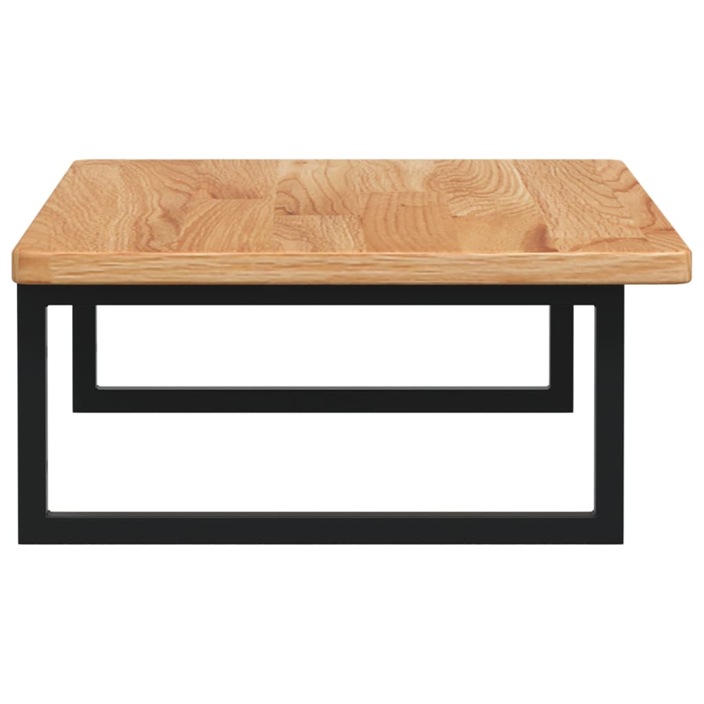 vidaXL Ράφι Νιπτήρα Τοίχου από Ατσάλι / Μασίφ Ξύλο Δρυός