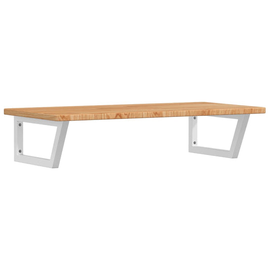 vidaXL Ράφι Νιπτήρα Τοίχου από Ατσάλι / Μασίφ Ξύλο Δρυός