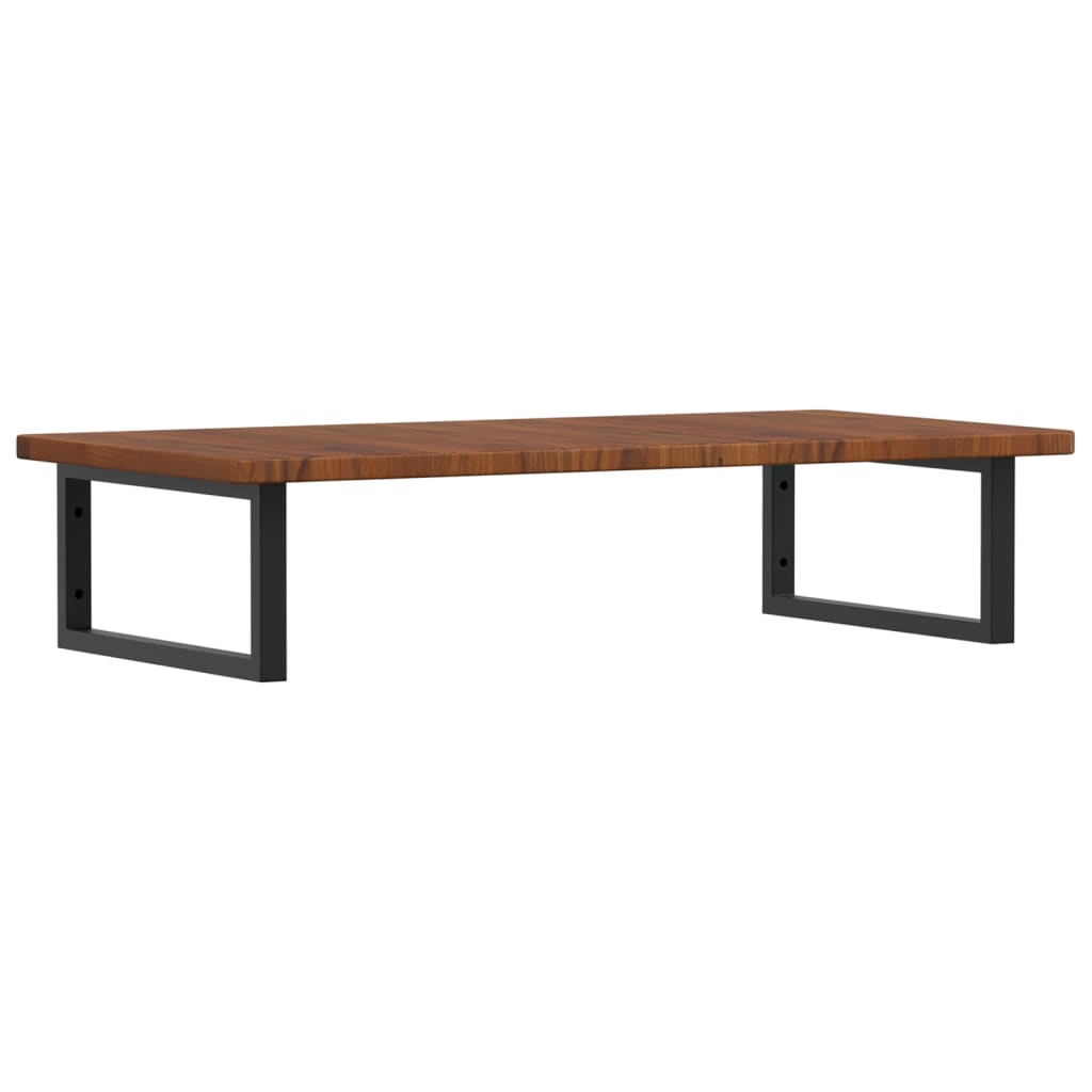 vidaXL Ράφι Νιπτήρα Τοίχου από Ατσάλι / Μασίφ Ξύλο Δρυός