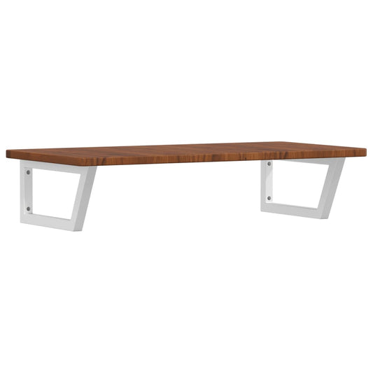 vidaXL Ράφι Νιπτήρα Τοίχου από Ατσάλι / Μασίφ Ξύλο Δρυός