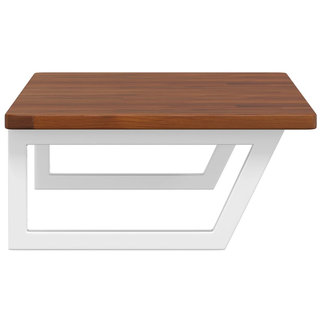 vidaXL Ράφι Νιπτήρα Τοίχου από Ατσάλι / Μασίφ Ξύλο Δρυός