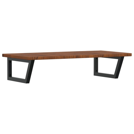 vidaXL Ράφι Νιπτήρα Τοίχου από Ατσάλι / Μασίφ Ξύλο Δρυός