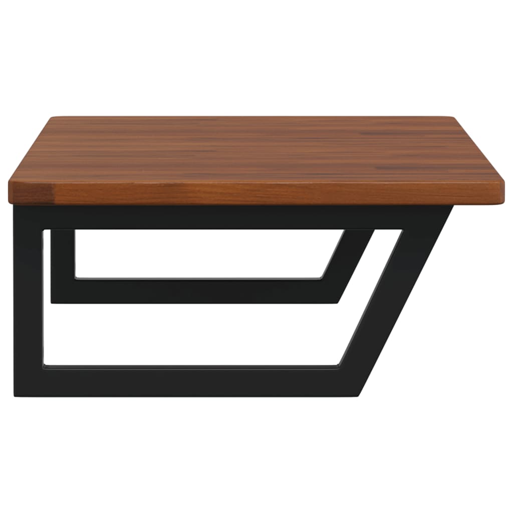 vidaXL Ράφι Νιπτήρα Τοίχου από Ατσάλι / Μασίφ Ξύλο Δρυός