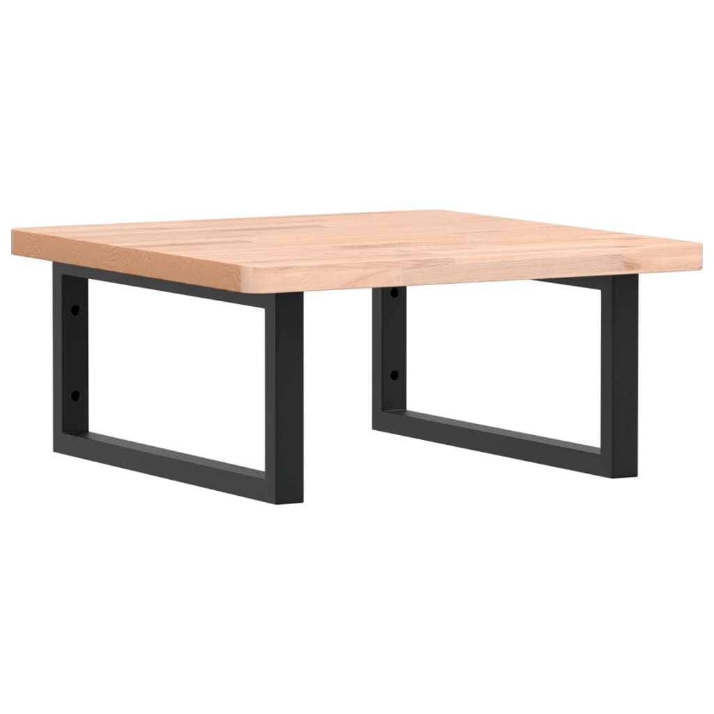 vidaXL Ράφι Νιπτήρα Τοίχου από Ατσάλι / Μασίφ Ξύλο Οξιάς