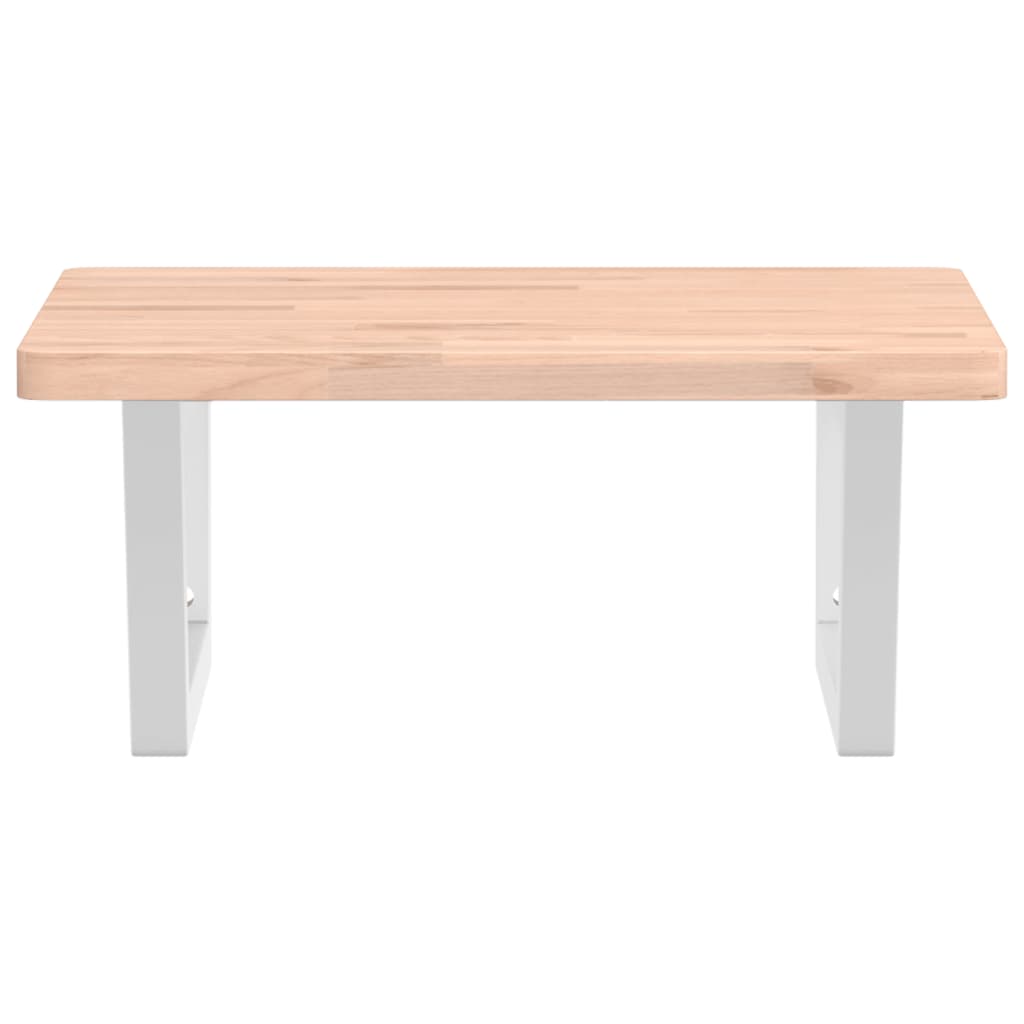 vidaXL Ράφι Νιπτήρα Τοίχου από Ατσάλι / Μασίφ Ξύλο Οξιάς