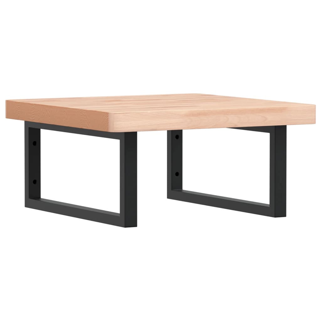 vidaXL Ράφι Νιπτήρα Τοίχου από Ατσάλι / Μασίφ Ξύλο Οξιάς