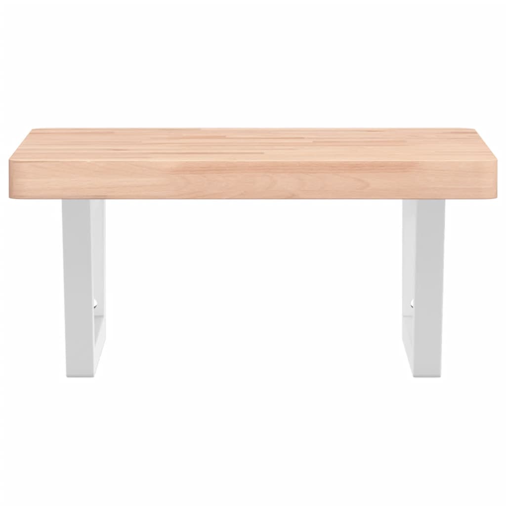 vidaXL Ράφι Νιπτήρα Τοίχου από Ατσάλι / Μασίφ Ξύλο Οξιάς