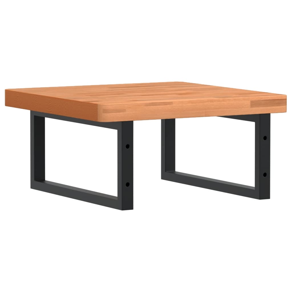 vidaXL Ράφι Νιπτήρα Τοίχου από Ατσάλι / Μασίφ Ξύλο Οξιάς