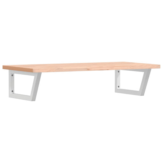 vidaXL Ράφι Νιπτήρα Τοίχου από Ατσάλι / Μασίφ Ξύλο Οξιάς