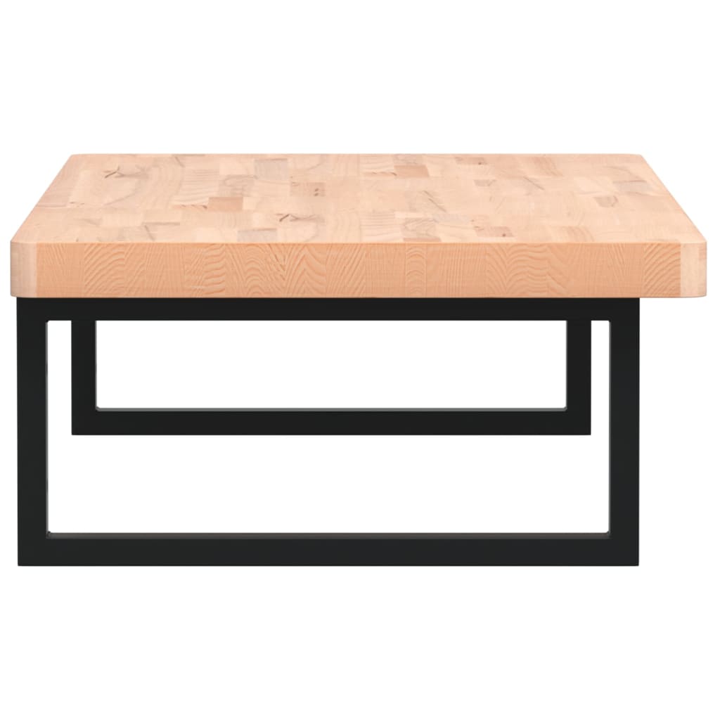 vidaXL Ράφι Νιπτήρα Τοίχου από Ατσάλι / Μασίφ Ξύλο Οξιάς