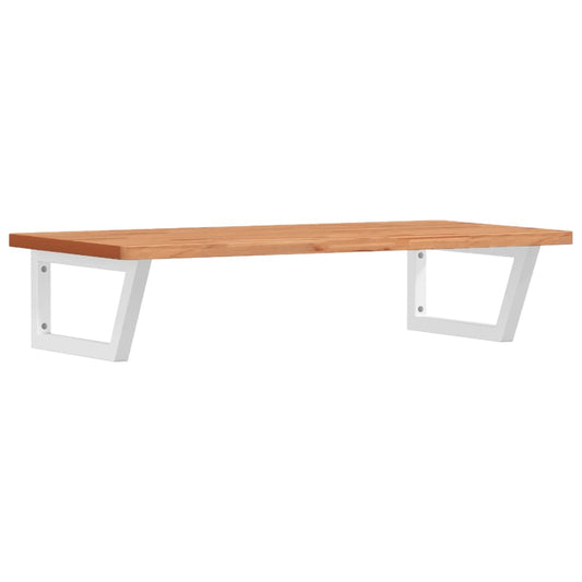 vidaXL Ράφι Νιπτήρα Τοίχου από Ατσάλι / Μασίφ Ξύλο Οξιάς