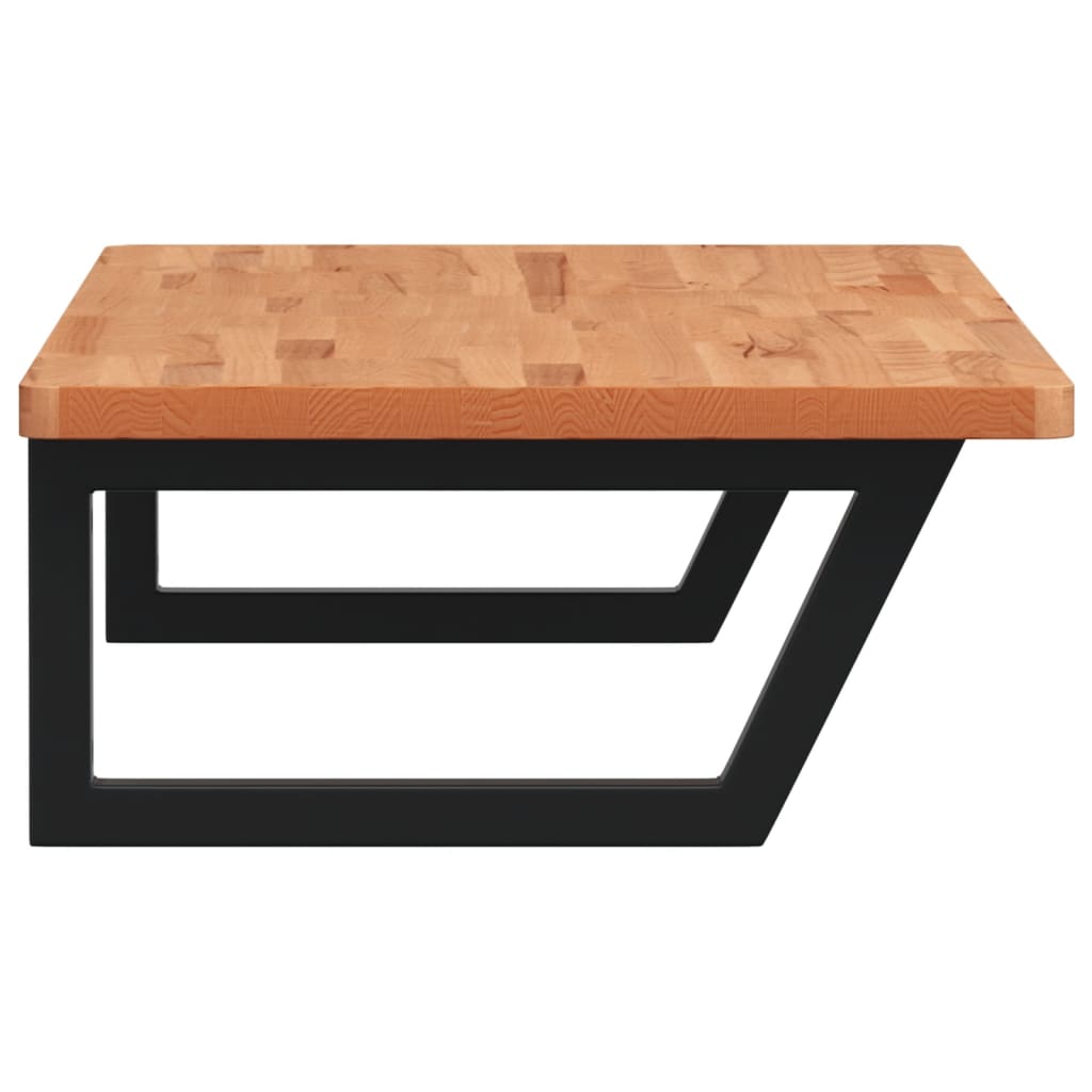 vidaXL Ράφι Νιπτήρα Τοίχου από Ατσάλι / Μασίφ Ξύλο Οξιάς