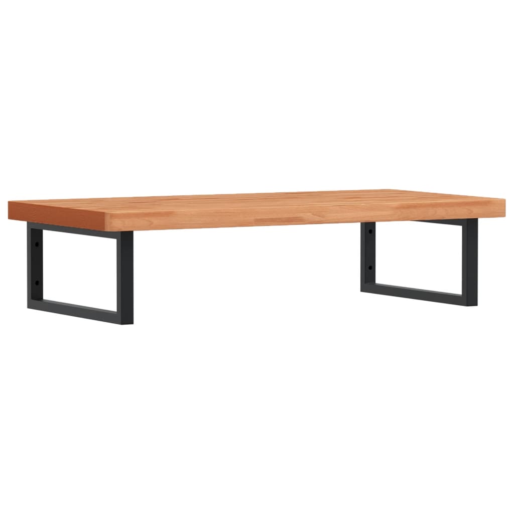 vidaXL Ράφι Νιπτήρα Τοίχου από Ατσάλι / Μασίφ Ξύλο Οξιάς