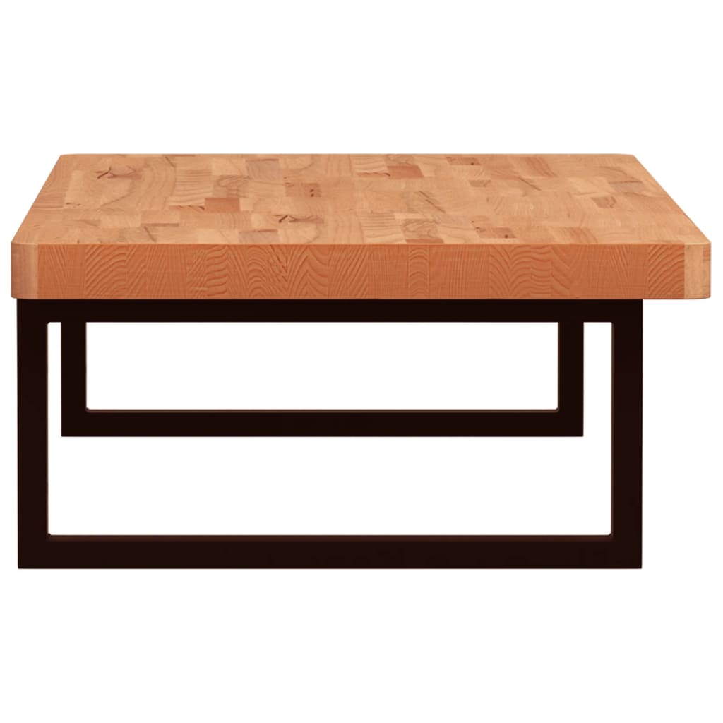 vidaXL Ράφι Νιπτήρα Τοίχου από Ατσάλι / Μασίφ Ξύλο Οξιάς