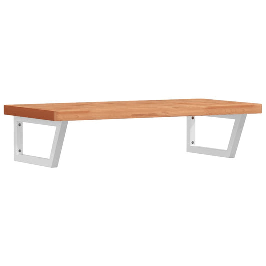 vidaXL Ράφι Νιπτήρα Τοίχου από Ατσάλι / Μασίφ Ξύλο Οξιάς