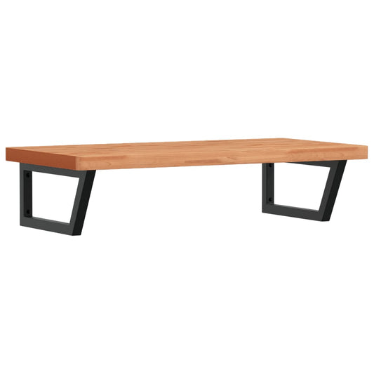 vidaXL Ράφι Νιπτήρα Τοίχου από Ατσάλι / Μασίφ Ξύλο Οξιάς