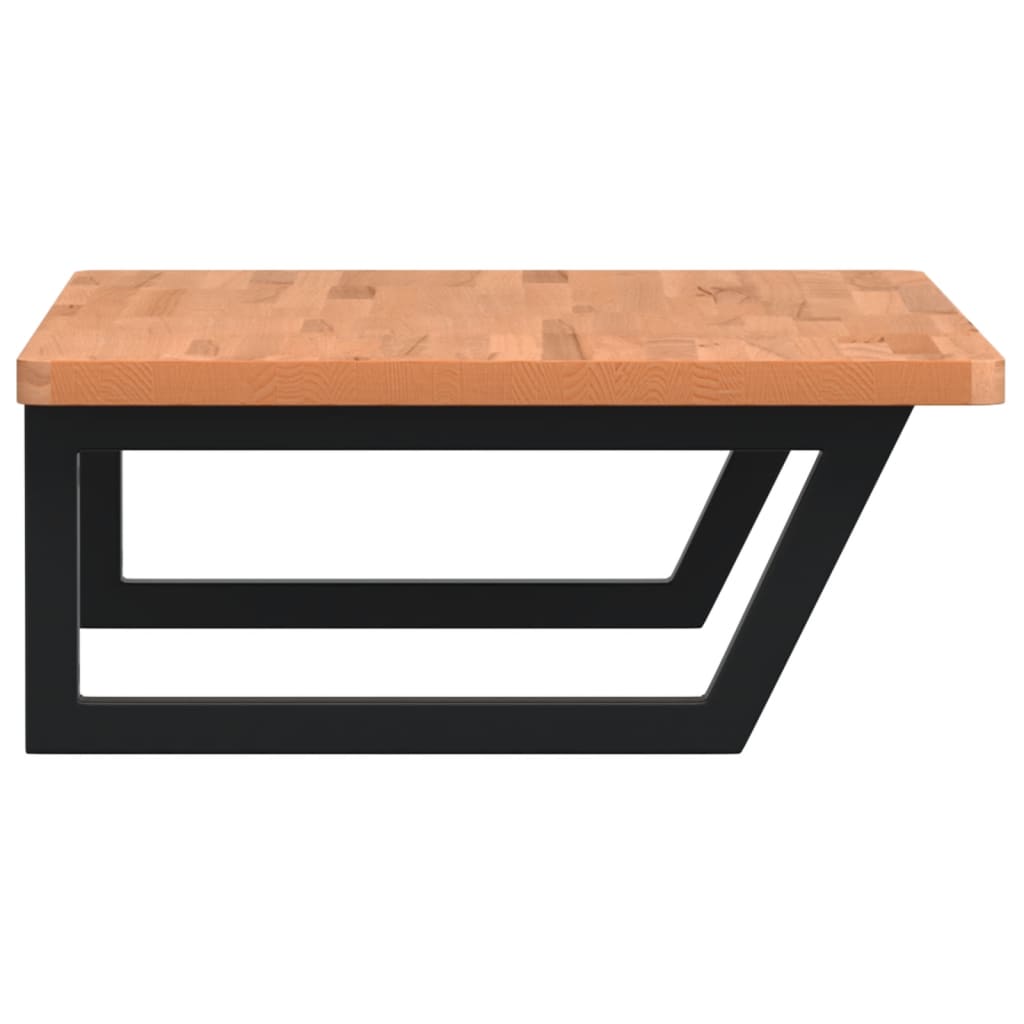 vidaXL Ράφι Νιπτήρα Τοίχου από Ατσάλι / Μασίφ Ξύλο Οξιάς