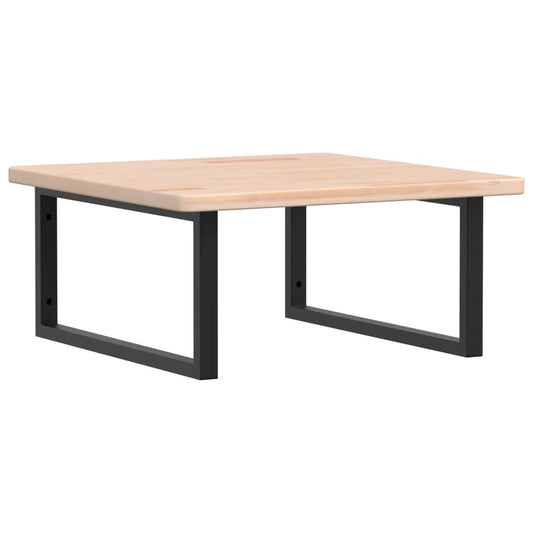 vidaXL Ράφι Νιπτήρα Τοίχου από Ατσάλι / Μασίφ Ξύλο Δρυός