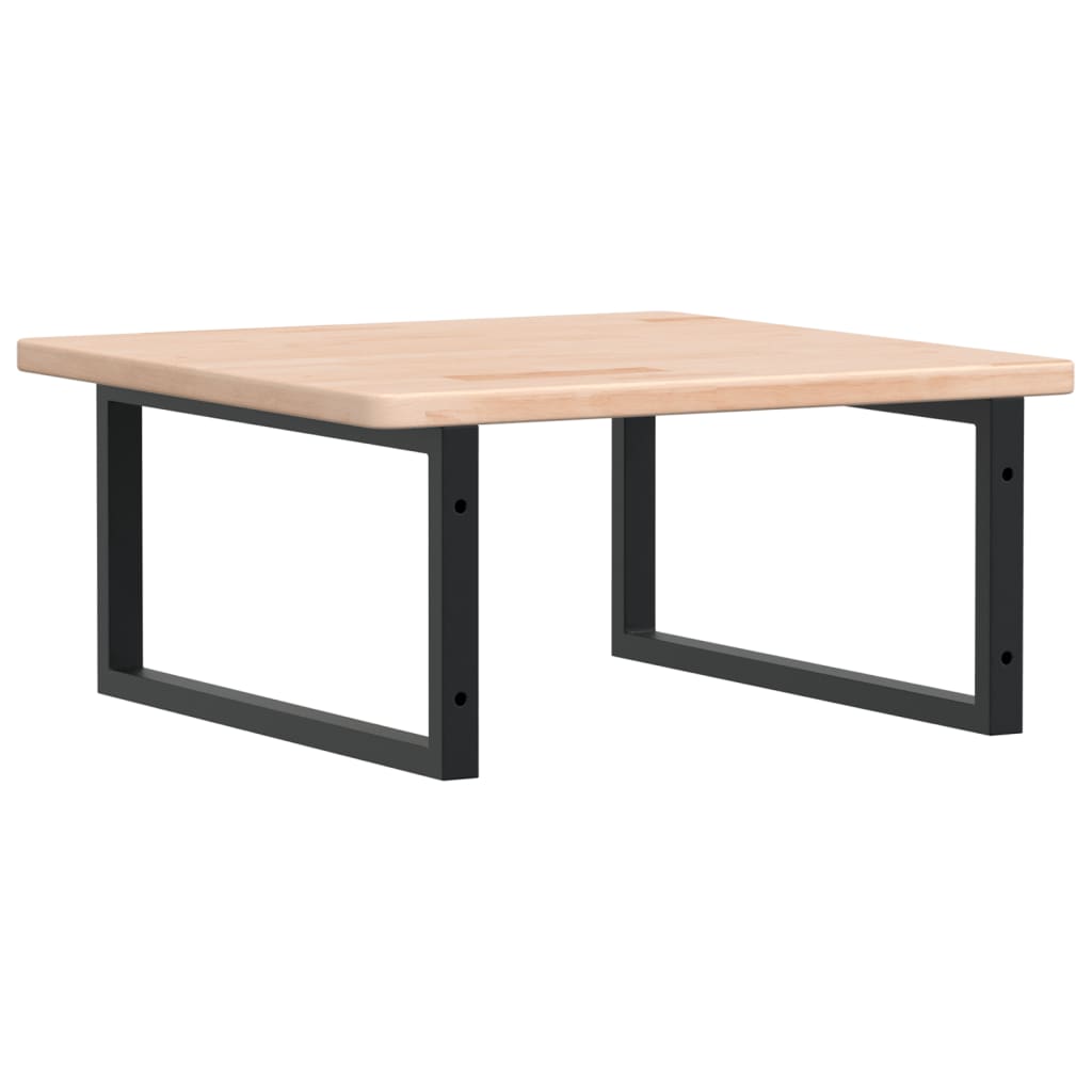 vidaXL Ράφι Νιπτήρα Τοίχου από Ατσάλι / Μασίφ Ξύλο Δρυός