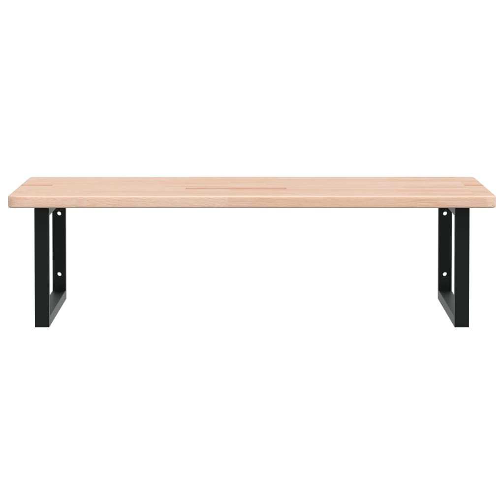 vidaXL Ράφι Νιπτήρα Τοίχου από Ατσάλι / Μασίφ Ξύλο Δρυός