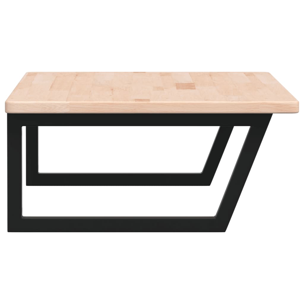 vidaXL Ράφι Νιπτήρα Τοίχου από Ατσάλι / Μασίφ Ξύλο Δρυός