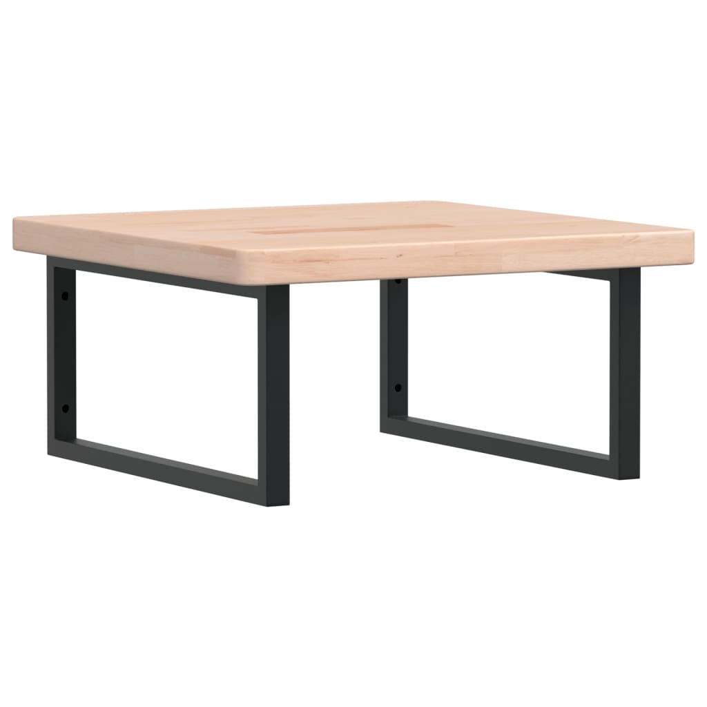 vidaXL Ράφι Νιπτήρα Τοίχου από Ατσάλι / Μασίφ Ξύλο Δρυός