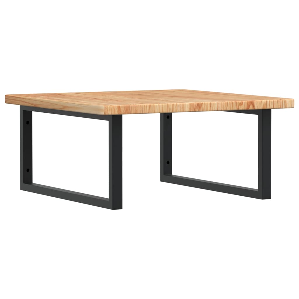 vidaXL Ράφι Νιπτήρα Τοίχου από Ατσάλι / Μασίφ Ξύλο Δρυός