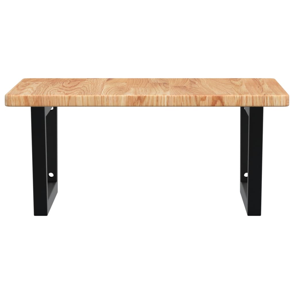 vidaXL Ράφι Νιπτήρα Τοίχου από Ατσάλι / Μασίφ Ξύλο Δρυός