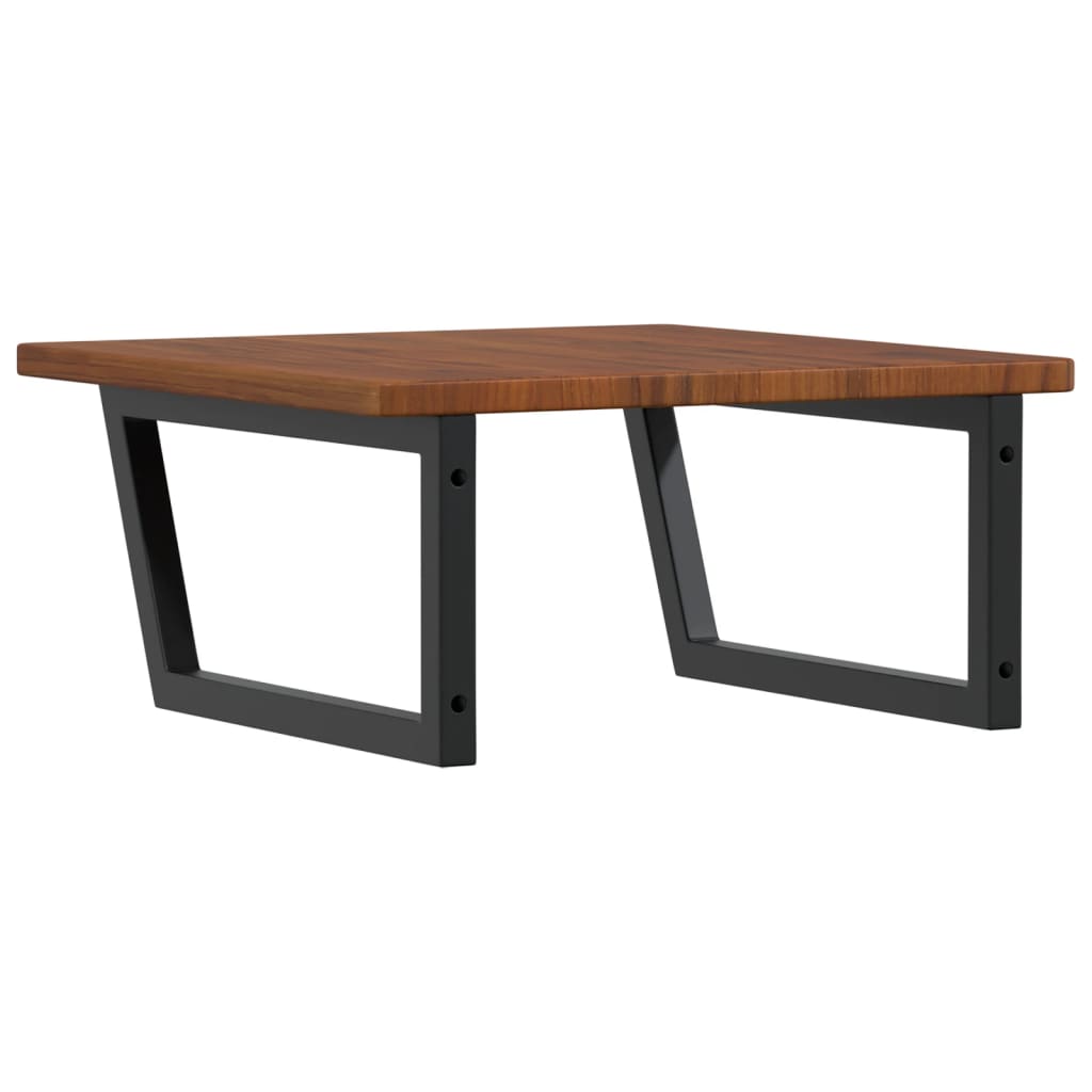 vidaXL Ράφι Νιπτήρα Τοίχου από Ατσάλι / Μασίφ Ξύλο Δρυός