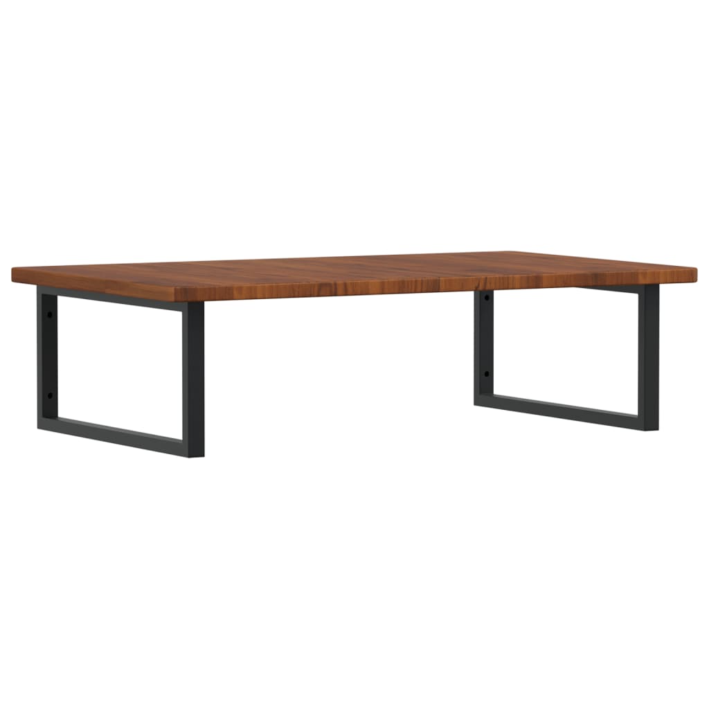 vidaXL Ράφι Νιπτήρα Τοίχου από Ατσάλι / Μασίφ Ξύλο Δρυός