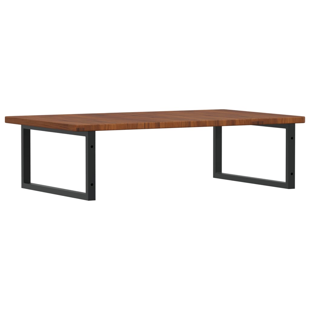 vidaXL Ράφι Νιπτήρα Τοίχου από Ατσάλι / Μασίφ Ξύλο Δρυός