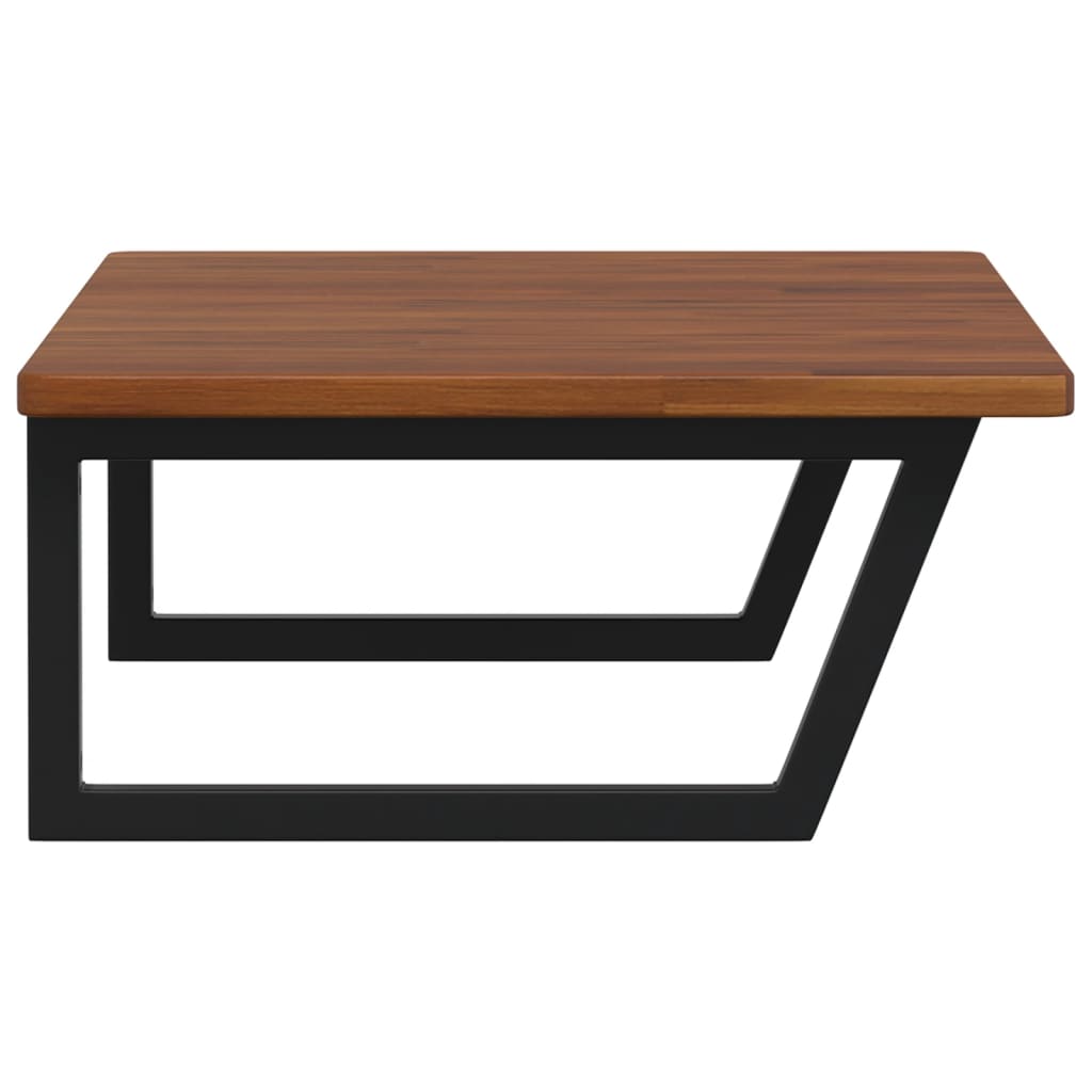 vidaXL Ράφι Νιπτήρα Τοίχου από Ατσάλι / Μασίφ Ξύλο Δρυός