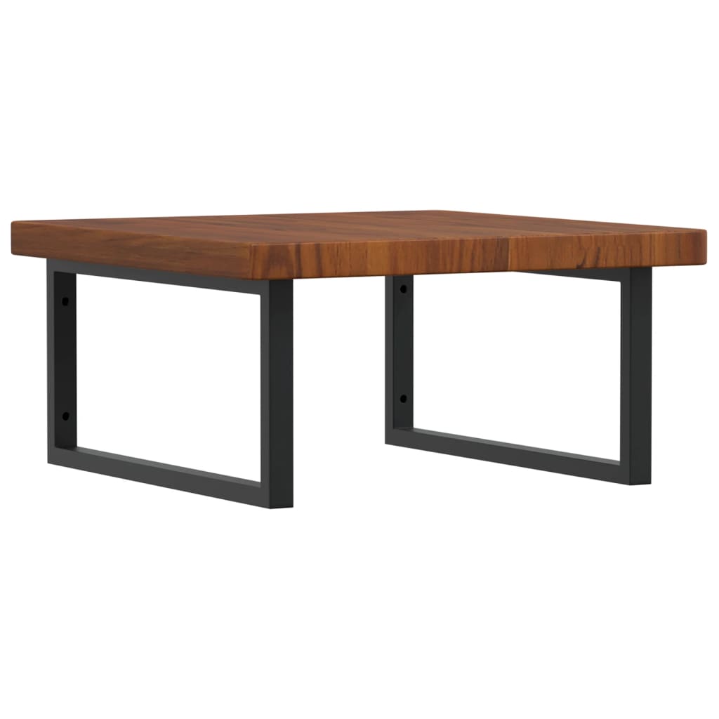 vidaXL Ράφι Νιπτήρα Τοίχου από Ατσάλι / Μασίφ Ξύλο Δρυός