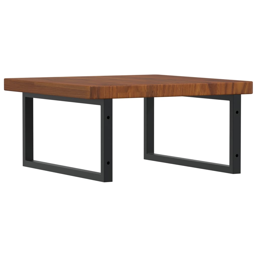 vidaXL Ράφι Νιπτήρα Τοίχου από Ατσάλι / Μασίφ Ξύλο Δρυός