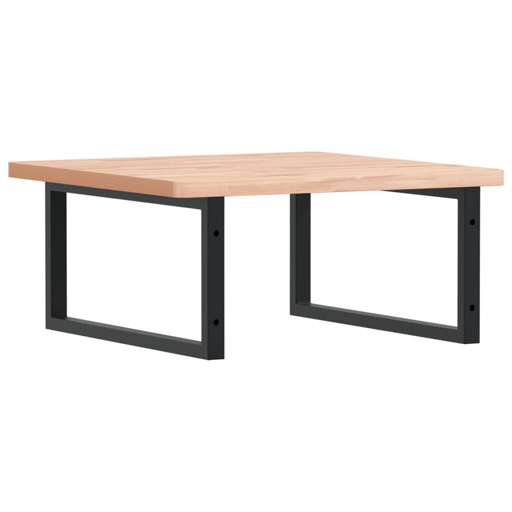 vidaXL Ράφι Νιπτήρα Τοίχου από Ατσάλι / Μασίφ Ξύλο Οξιάς