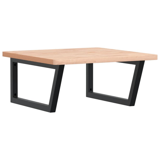 vidaXL Ράφι Νιπτήρα Τοίχου από Ατσάλι / Μασίφ Ξύλο Οξιάς