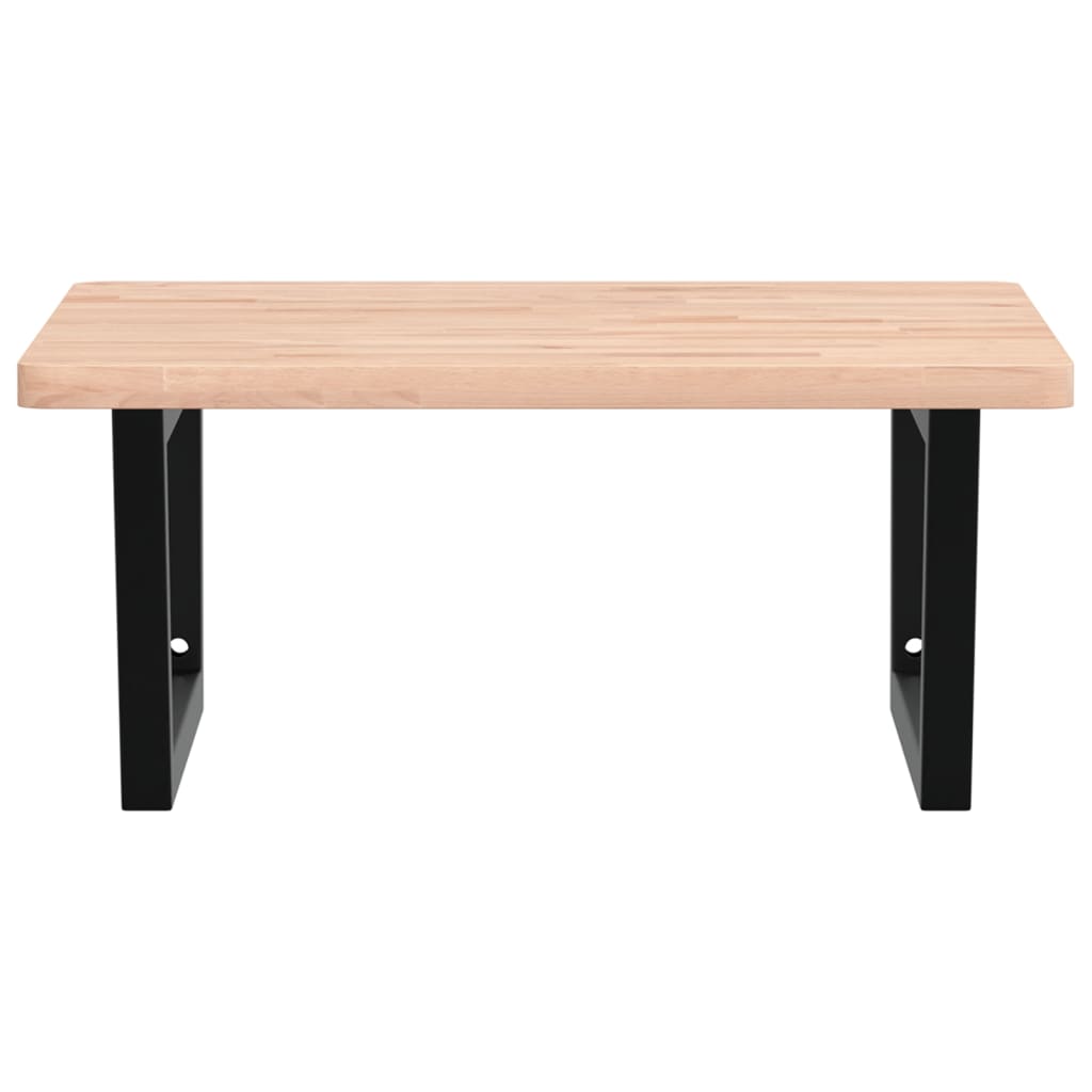 vidaXL Ράφι Νιπτήρα Τοίχου από Ατσάλι / Μασίφ Ξύλο Οξιάς