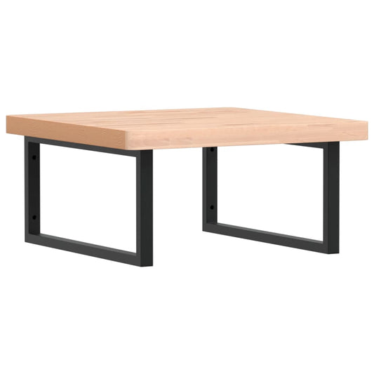 vidaXL Ράφι Νιπτήρα Τοίχου από Ατσάλι / Μασίφ Ξύλο Οξιάς