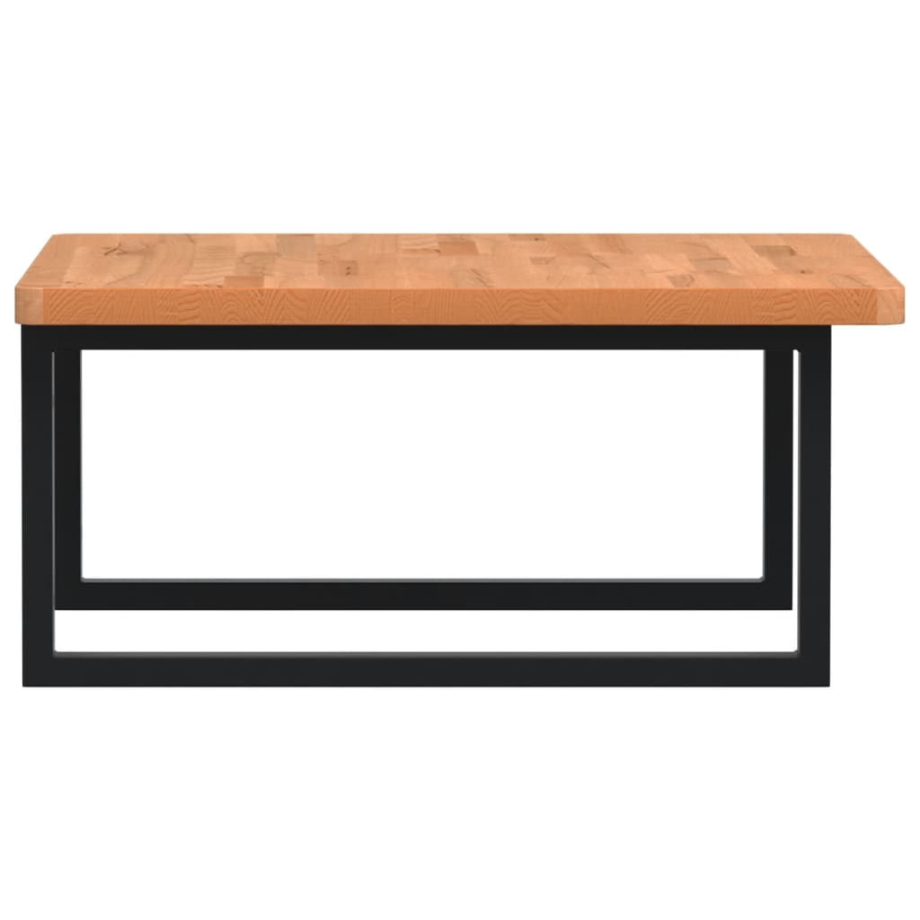 vidaXL Ράφι Νιπτήρα Τοίχου από Ατσάλι / Μασίφ Ξύλο Οξιάς