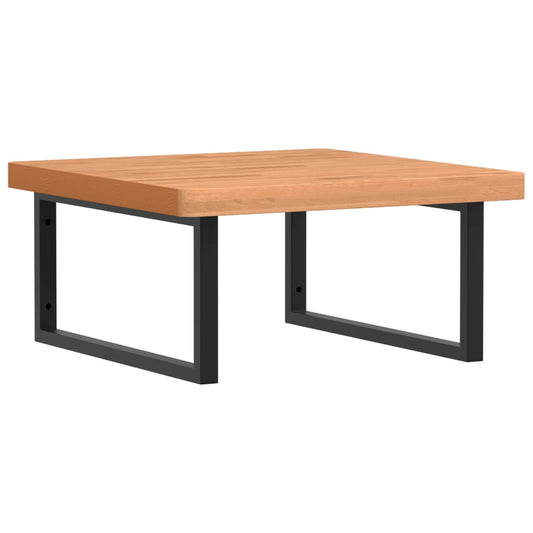 vidaXL Ράφι Νιπτήρα Τοίχου από Ατσάλι / Μασίφ Ξύλο Οξιάς