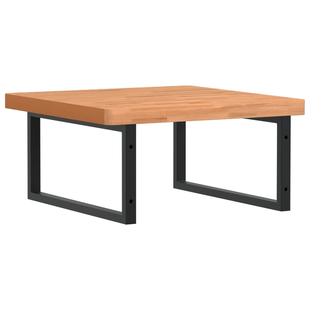 vidaXL Ράφι Νιπτήρα Τοίχου από Ατσάλι / Μασίφ Ξύλο Οξιάς