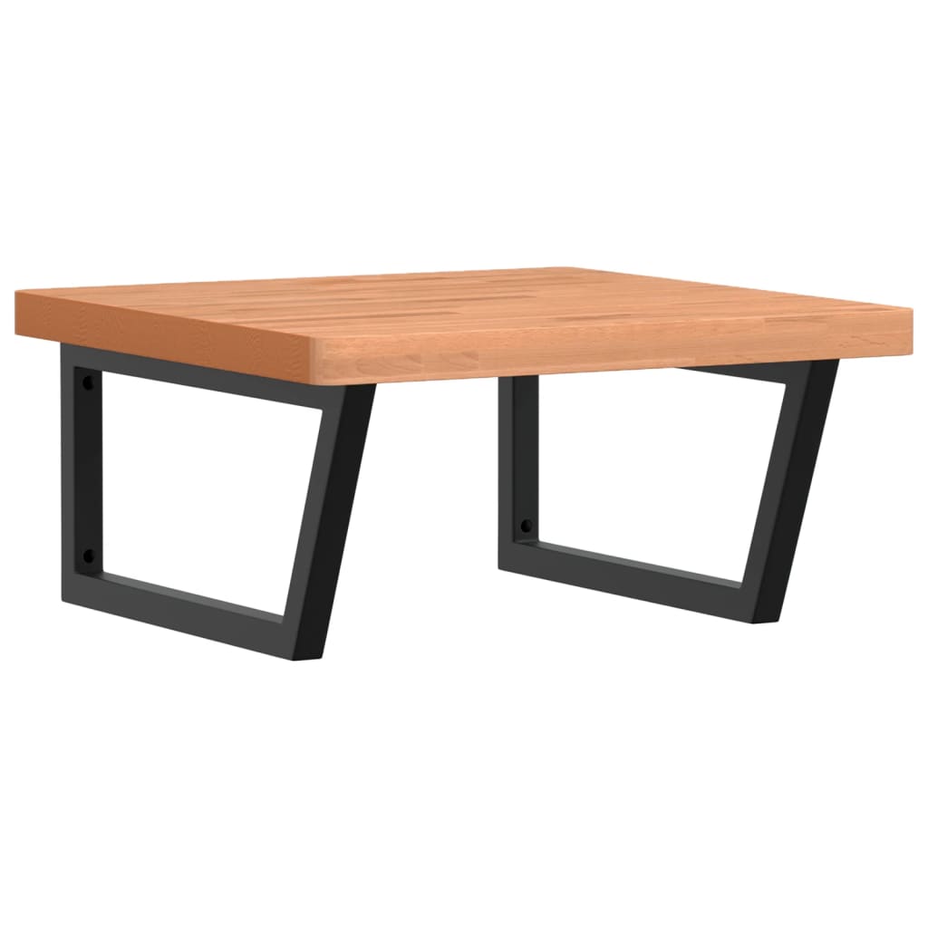 vidaXL Ράφι Νιπτήρα Τοίχου από Ατσάλι / Μασίφ Ξύλο Οξιάς