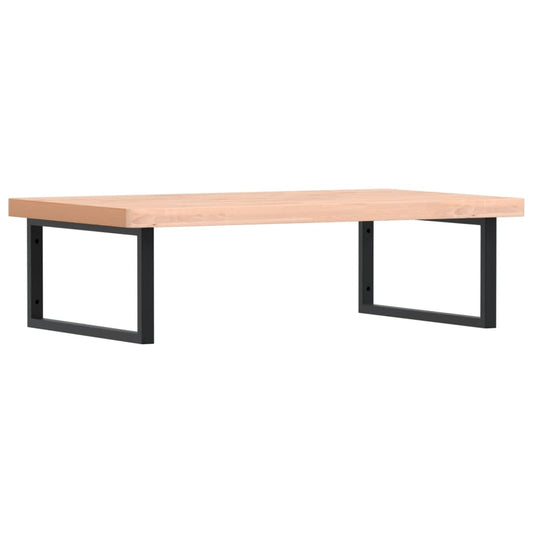 vidaXL Ράφι Νιπτήρα Τοίχου από Ατσάλι / Μασίφ Ξύλο Οξιάς