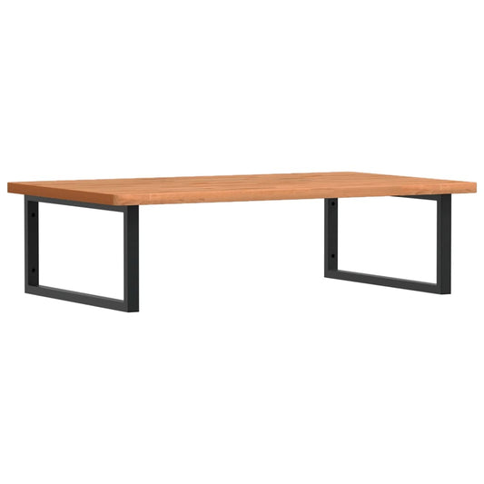 vidaXL Ράφι Νιπτήρα Τοίχου από Ατσάλι / Μασίφ Ξύλο Οξιάς