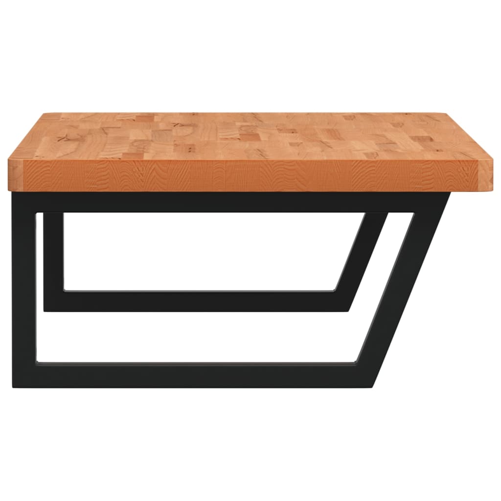 vidaXL Ράφι Νιπτήρα Τοίχου από Ατσάλι / Μασίφ Ξύλο Οξιάς