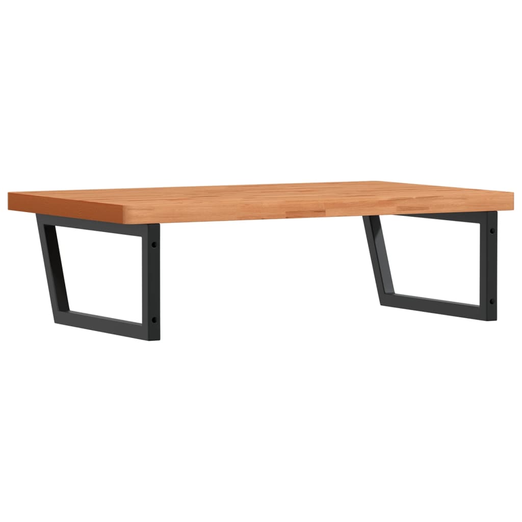 vidaXL Ράφι Νιπτήρα Τοίχου από Ατσάλι / Μασίφ Ξύλο Οξιάς