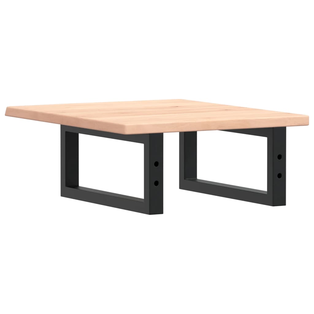 vidaXL Ράφι Νιπτήρα Τοίχου από Ατσάλι / Μασίφ Ξύλο Δρυός