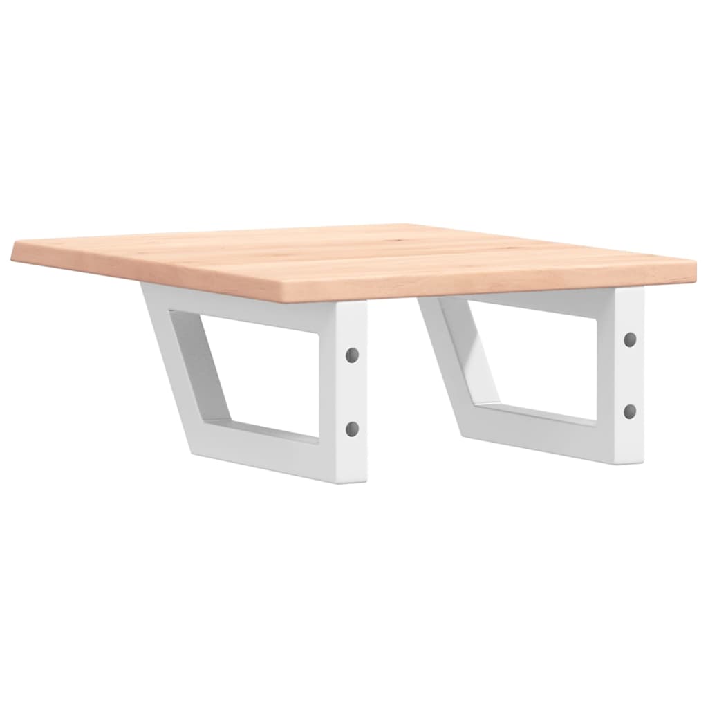 vidaXL Ράφι Νιπτήρα Τοίχου από Ατσάλι / Μασίφ Ξύλο Δρυός