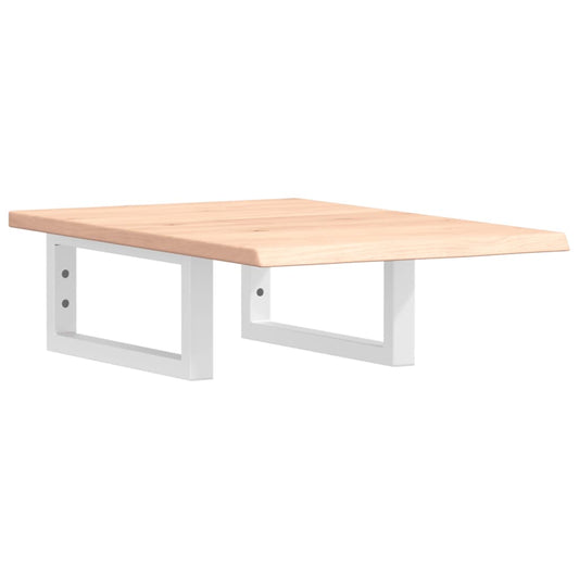 vidaXL Ράφι Νιπτήρα Τοίχου από Ατσάλι / Μασίφ Ξύλο Δρυός