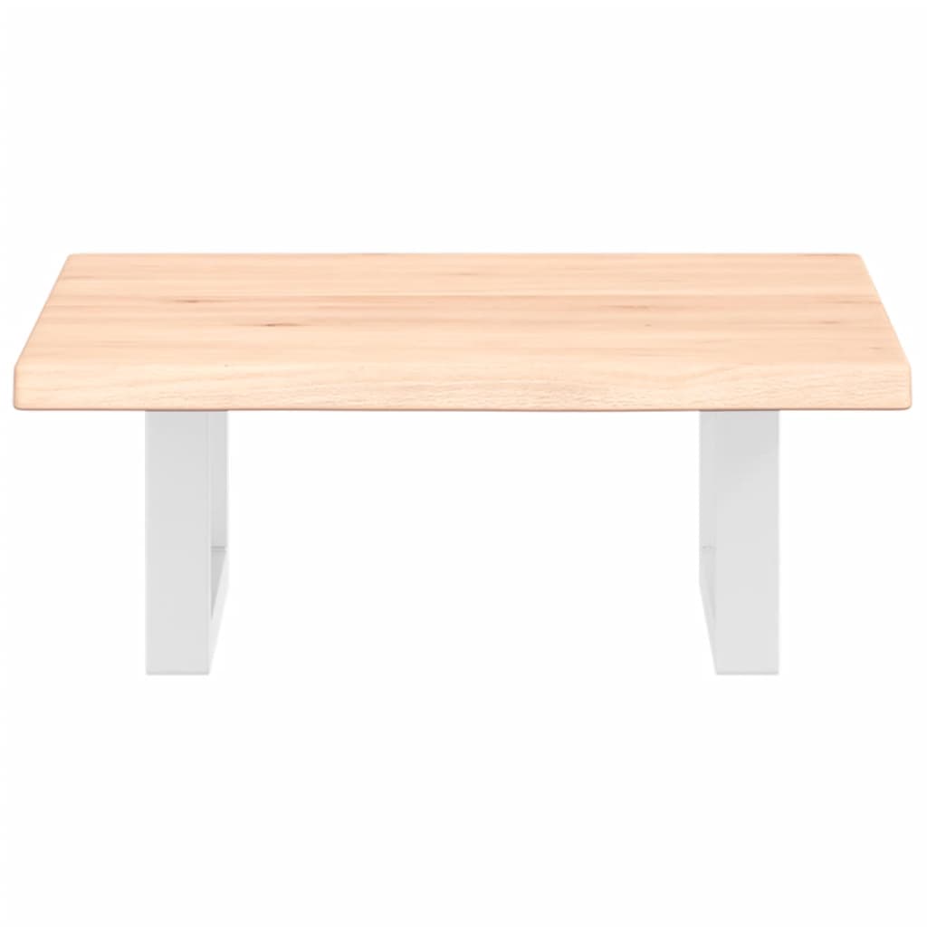 vidaXL Ράφι Νιπτήρα Τοίχου από Ατσάλι / Μασίφ Ξύλο Δρυός